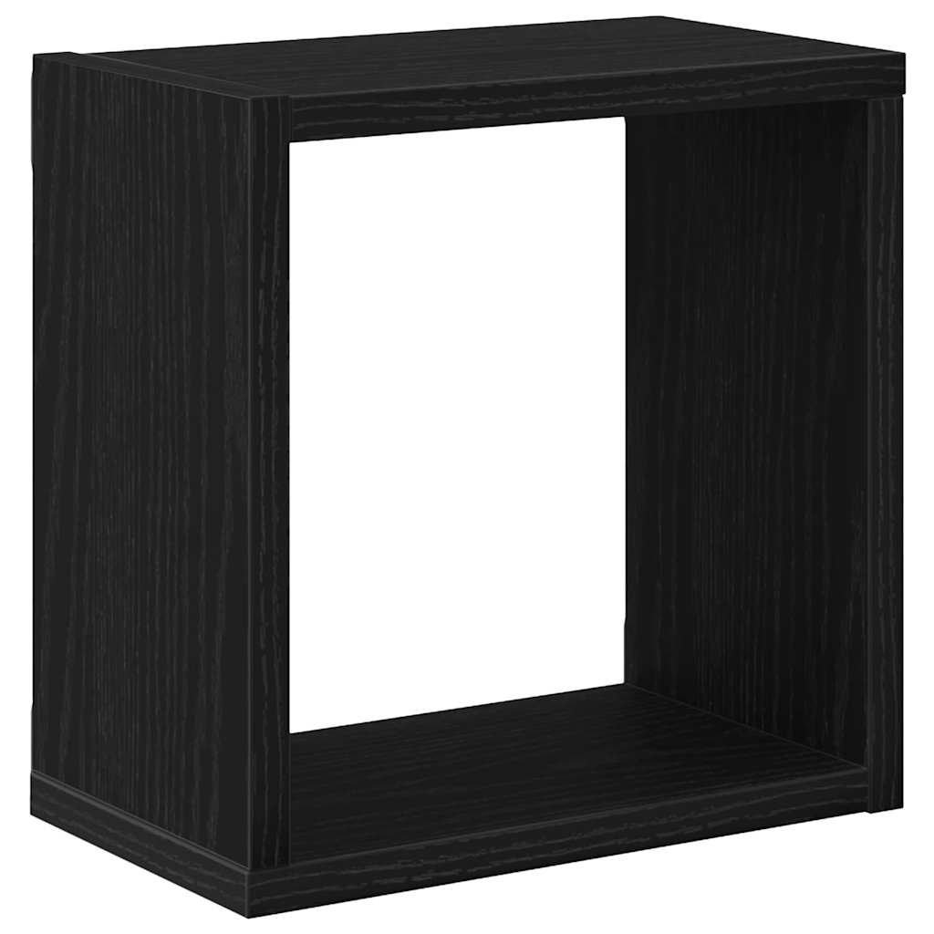 vidaXL Wandregale mit Regal 4 pcs Schwarz Eichen-Optik Holzwerkstoff