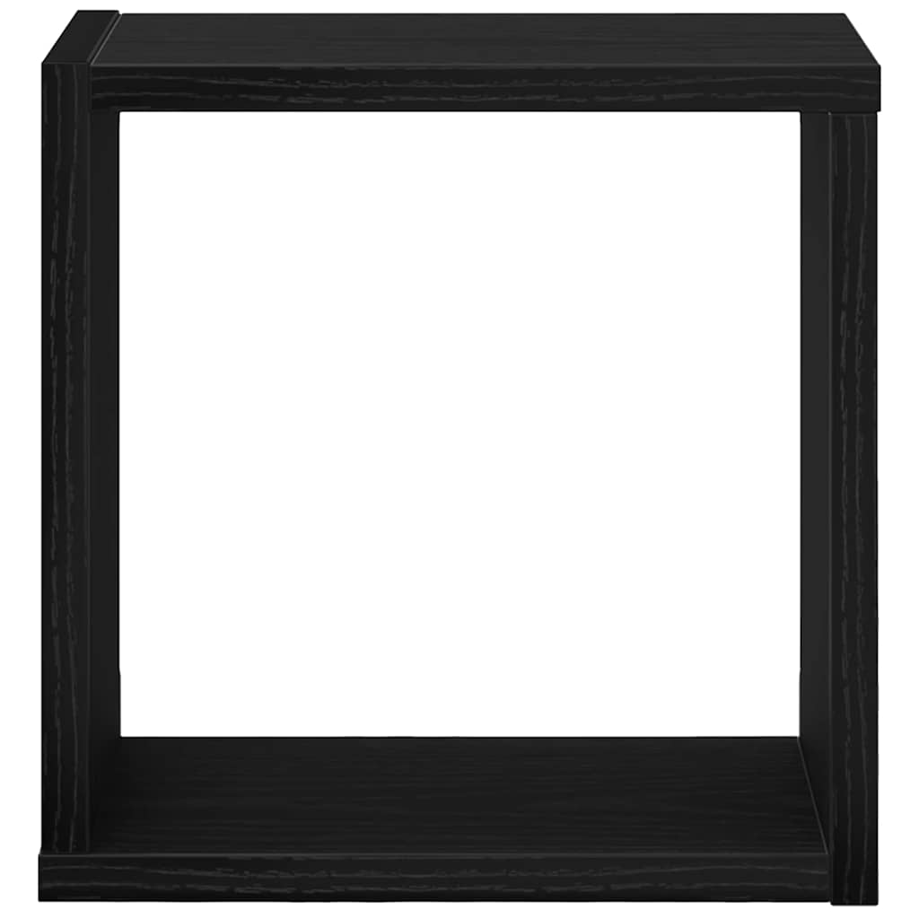 vidaXL Wandregale mit Regal 4 pcs Schwarz Eichen-Optik Holzwerkstoff