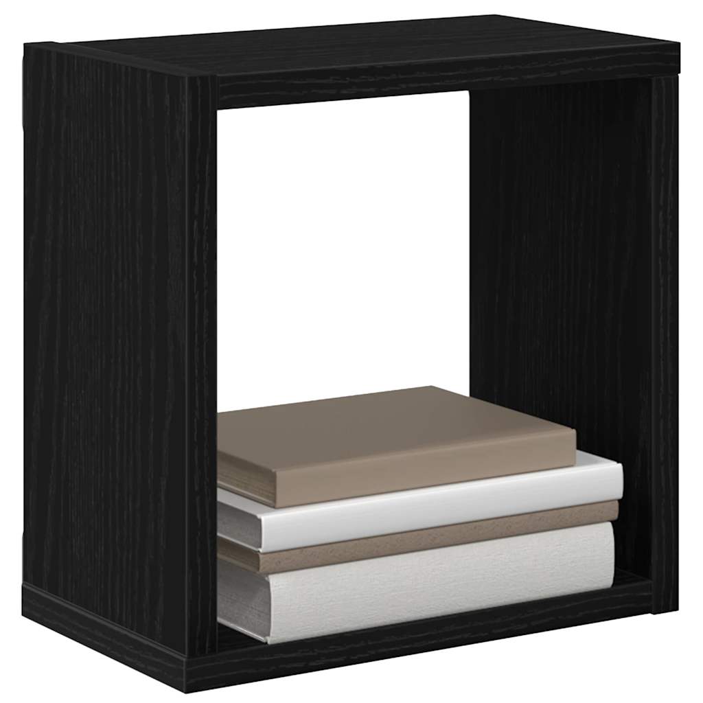 vidaXL Wandregale mit Regal 4 pcs Schwarz Eichen-Optik Holzwerkstoff