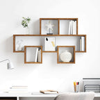 vidaXL Wandregal mit Regal Altholz 82 x 15 x 51 cm Holzwerkstoff