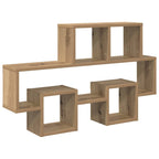 vidaXL Wandregal mit Regal Artisan-Eiche 82 x 15 x 51 cm Holzwerkstoff