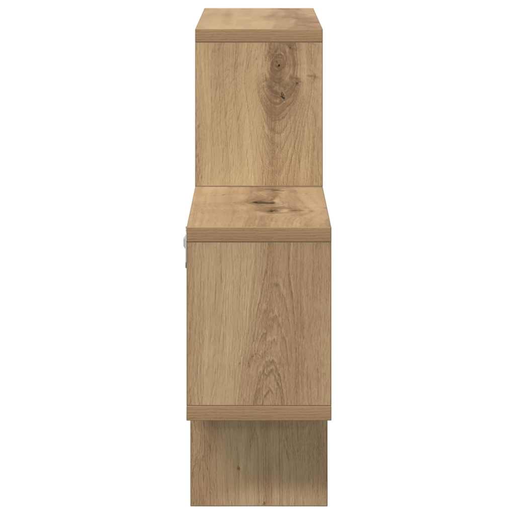 vidaXL Wandregal mit Regal Artisan-Eiche 82 x 15 x 51 cm Holzwerkstoff