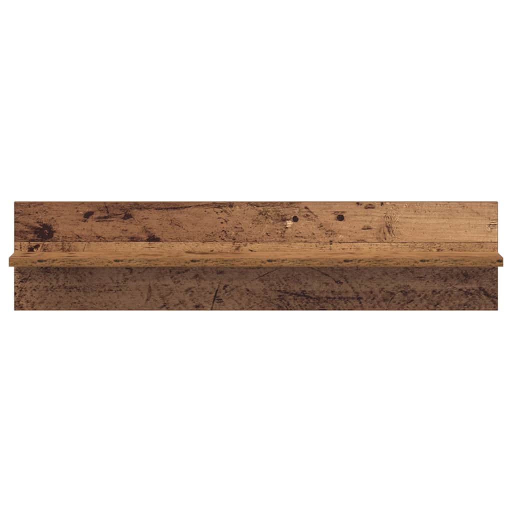 vidaXL Wandregal 2 pcs Altholz 80 x 11,5 x 18 cm Holzwerkstoff