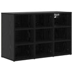 vidaXL Schuhschrank mit Regal Schwarz Eichen-Optik 77,5 x 30 x 51 cm