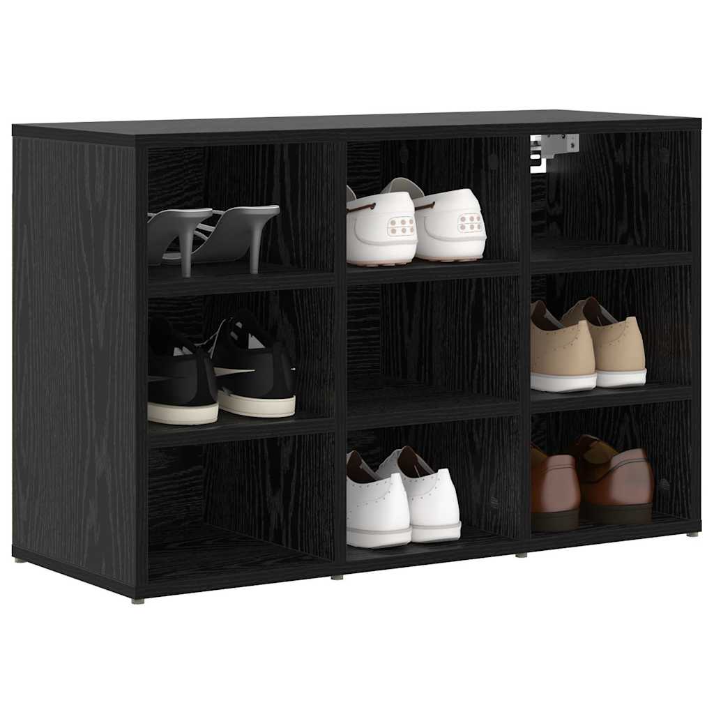vidaXL Schuhschrank mit Regal Schwarz Eichen-Optik 77,5 x 30 x 51 cm