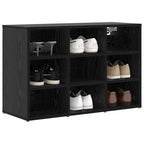 vidaXL Schuhschrank mit Regal Schwarz Eichen-Optik 77,5 x 30 x 51 cm