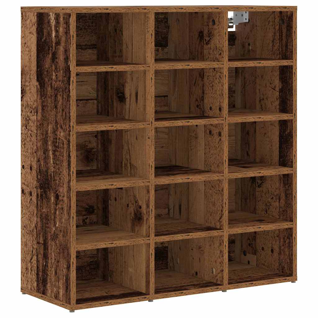 vidaXL Schuhschrank Altholz 77,5 x 30 x 83,5 cm Holzwerkstoff