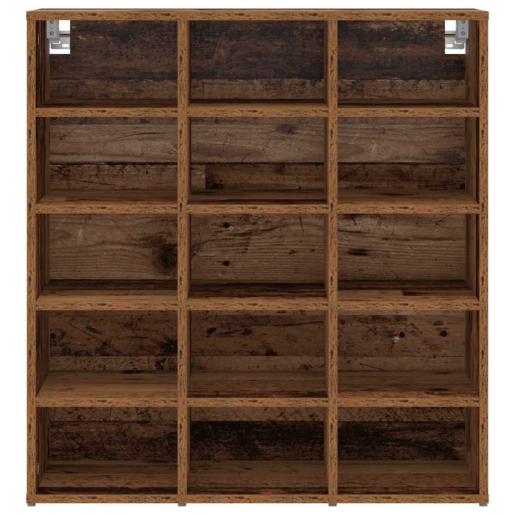 vidaXL Schuhschrank Altholz 77,5 x 30 x 83,5 cm Holzwerkstoff