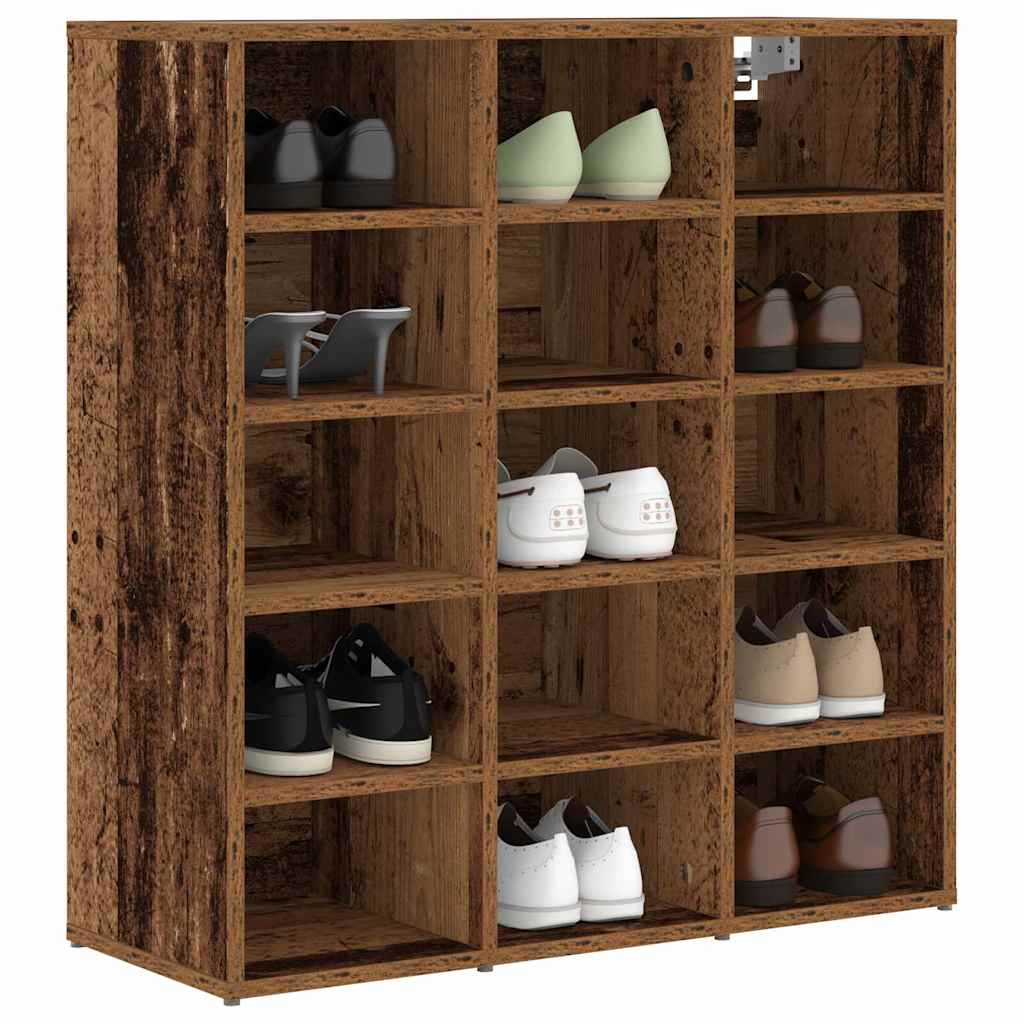 vidaXL Schuhschrank Altholz 77,5 x 30 x 83,5 cm Holzwerkstoff