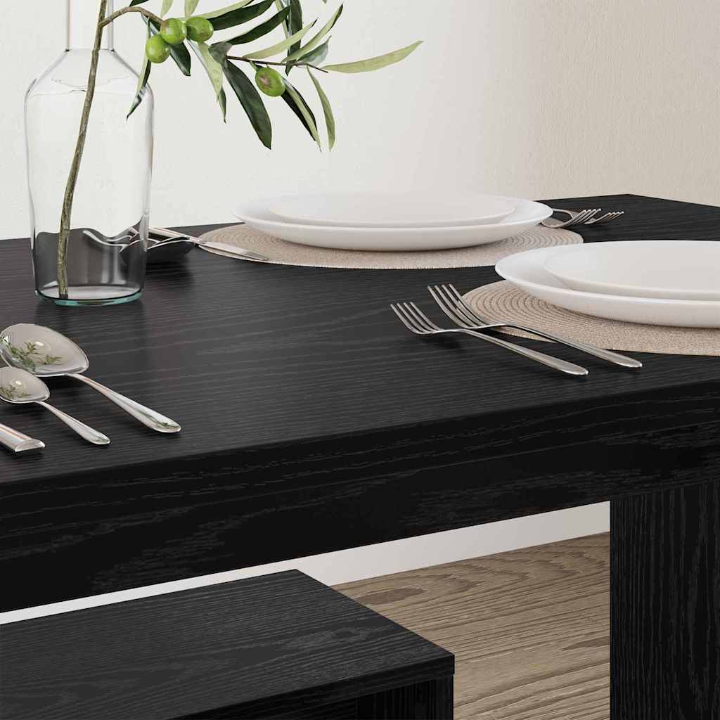 vidaXL Essgruppe 2 pcs Schwarz Eichen-Optik Holzwerkstoff