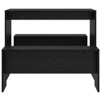 vidaXL Essgruppe 2 pcs Schwarz Eichen-Optik Holzwerkstoff