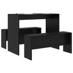 vidaXL Essgruppe 2 pcs Schwarz Eichen-Optik Holzwerkstoff