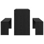 vidaXL Essgruppe 2 pcs Schwarz Eichen-Optik Holzwerkstoff