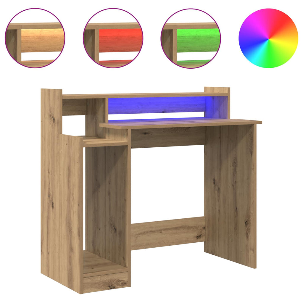 vidaXL Schreibtisch Artisan-Eiche 97 x 45 x 90 cm Holzwerkstoff