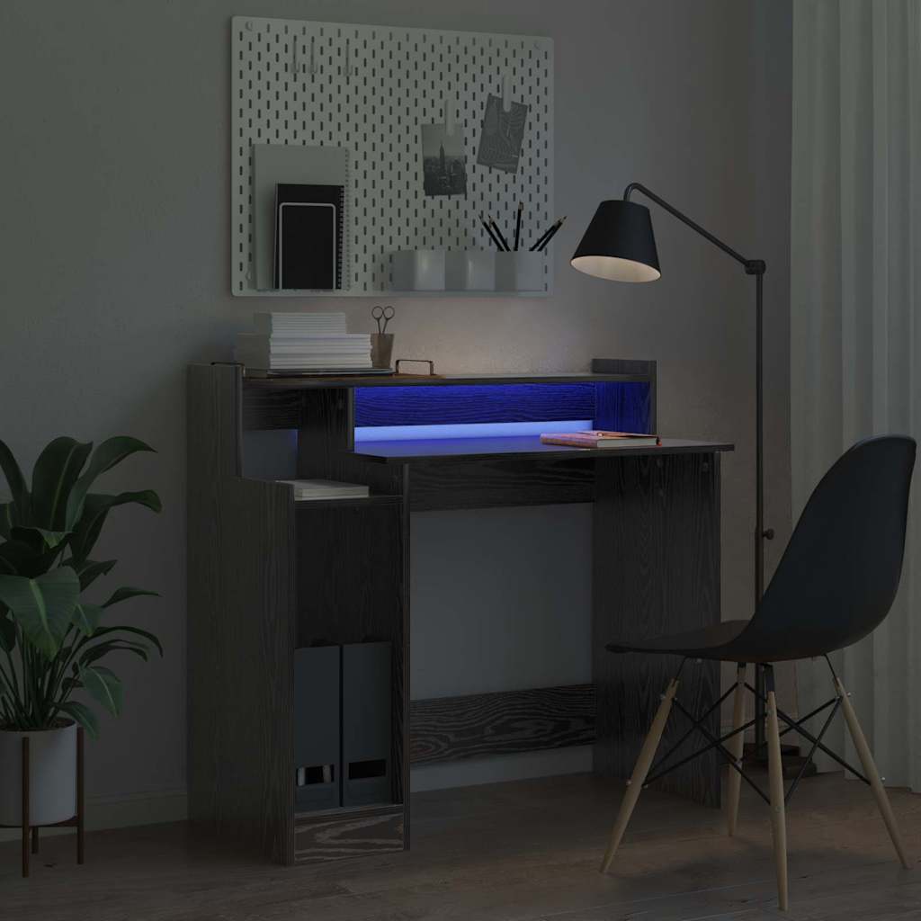 vidaXL Schreibtisch Schwarz Eichen-Optik 97 x 45 x 90 cm Holzwerkstoff