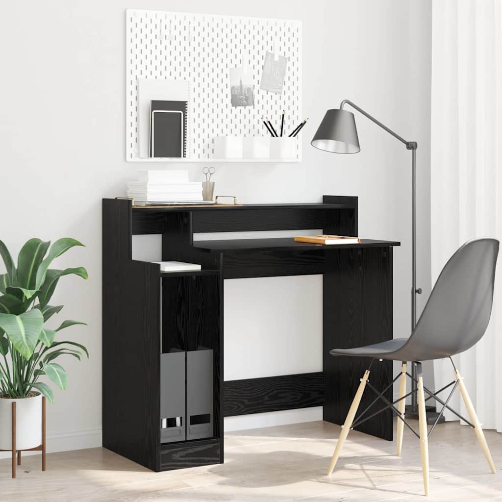 vidaXL Schreibtisch Schwarz Eichen-Optik 97 x 45 x 90 cm Holzwerkstoff
