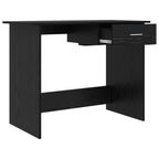 vidaXL Schreibtisch mit Speicher Schwarz Eichen-Optik 100 x 50 x 76 cm