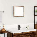 vidaXL LED-Badezimmerspiegel Altholz 40 x 37 x 8.5 cm Holzwerkstoff