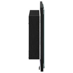 vidaXL LED-Badezimmerspiegel Schwarz Eichen-Optik 40 x 37 x 8.5 cm