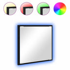 vidaXL LED-Badezimmerspiegel Schwarz Eichen-Optik 40 x 37 x 8.5 cm