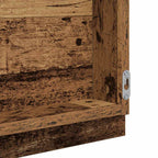 vidaXL Spiegel Wandmontiert Altholz 90 x 8,5 x 37 cm Holzwerkstoff