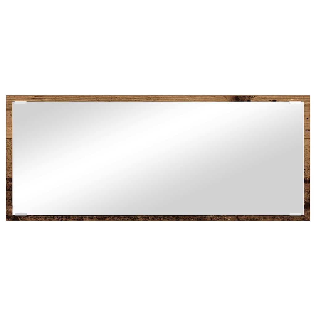 vidaXL Spiegel Wandmontiert Altholz 90 x 8,5 x 37 cm Holzwerkstoff