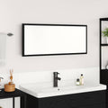 vidaXL Spiegel Schwarz Eichen-Optik 90 x 8,5 x 37 cm Holzwerkstoff