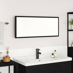 vidaXL Spiegel Schwarz Eichen-Optik 90 x 8,5 x 37 cm Holzwerkstoff