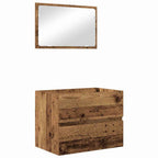 vidaXL Badezimmermöbel-Set 2 pcs Altholz Sperrholz und Metall