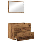 vidaXL Badezimmermöbel-Set 2 pcs Altholz Sperrholz und Metall
