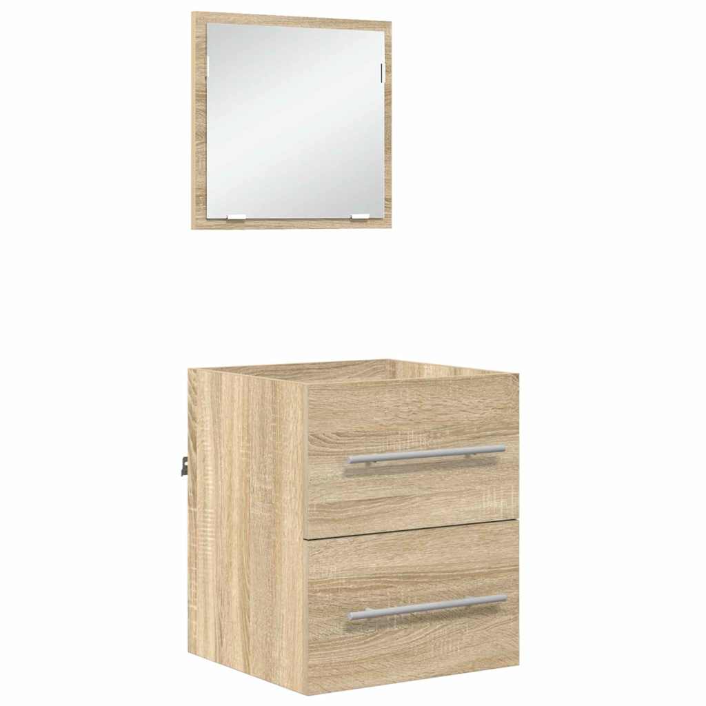 vidaXL Badezimmermöbel-Set mit Schubladen Braun 41 x 38,5 x 48 cm