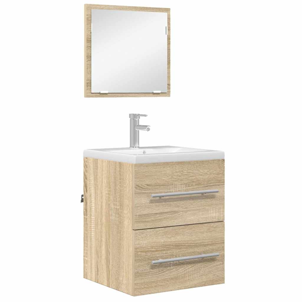 vidaXL Badezimmermöbel-Set mit Schubladen Braun 41 x 38,5 x 48 cm