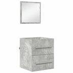 vidaXL Badezimmermöbel-Set Grau 41 x 38,5 x 48 cm Sperrholz und Metall