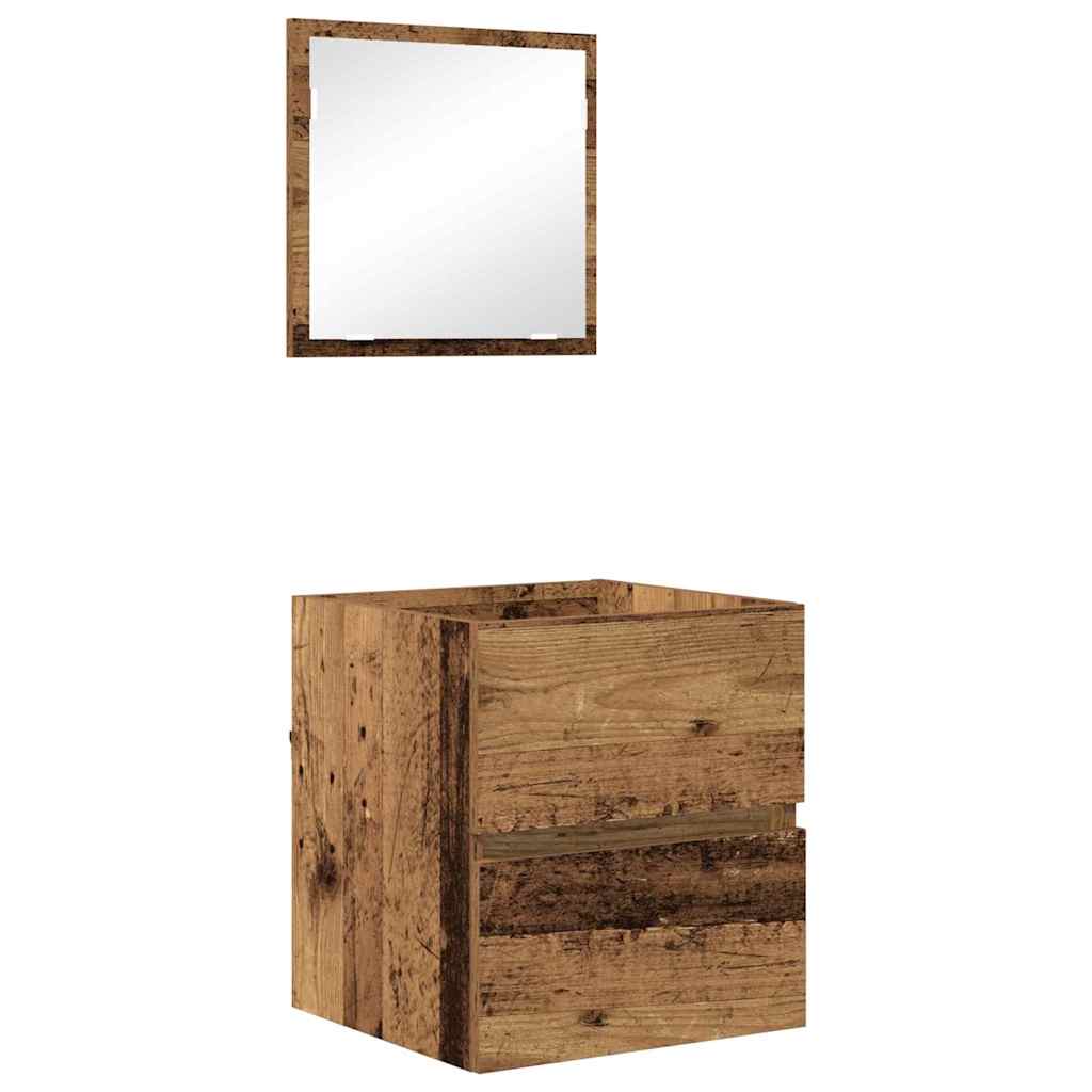 vidaXL Badezimmerschrank Altholz 41 x 38,5 x 45 cm Holzwerkstoff