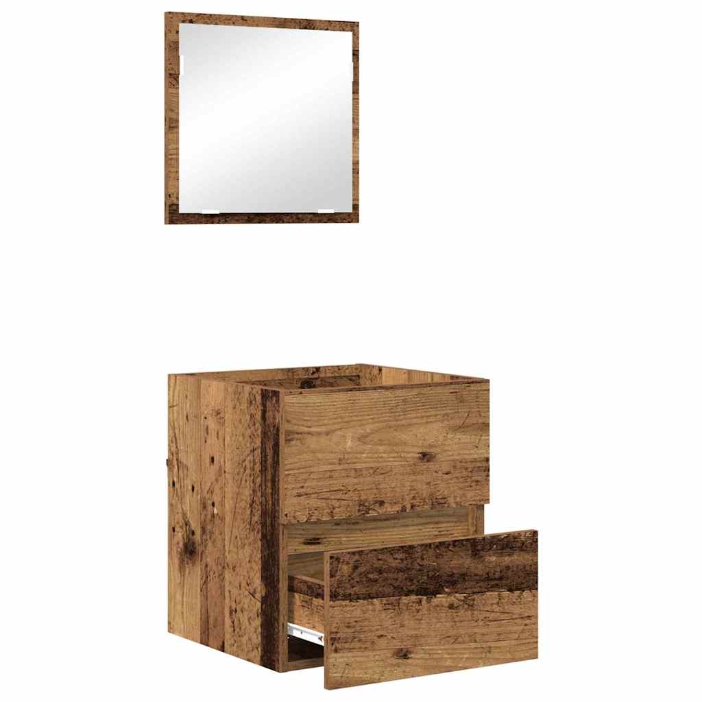 vidaXL Badezimmerschrank Altholz 41 x 38,5 x 45 cm Holzwerkstoff