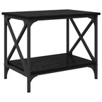 vidaXL Beistelltisch Schwarz Eichen-Optik 55 x 38 x 45 cm