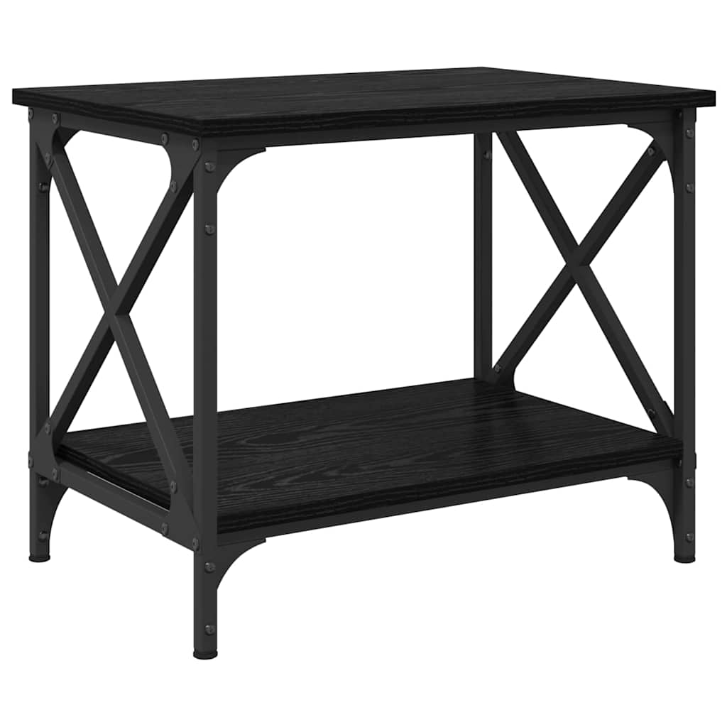 vidaXL Beistelltisch Schwarz Eichen-Optik 55 x 38 x 45 cm