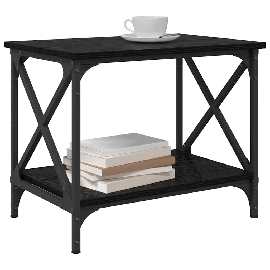 vidaXL Beistelltisch Schwarz Eichen-Optik 55 x 38 x 45 cm