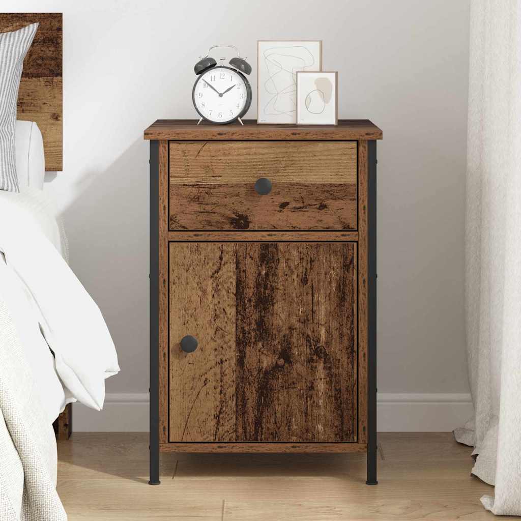 vidaXL Nachttisch mit Schubladen Altholz 40 x 42 x 60 cm Holzwerkstoff