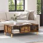 vidaXL Couchtisch Geräucherte Eiche 102 x 55 x 35 cm Holzwerkstoff