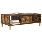 vidaXL Couchtisch Geräucherte Eiche 102 x 55 x 35 cm Holzwerkstoff