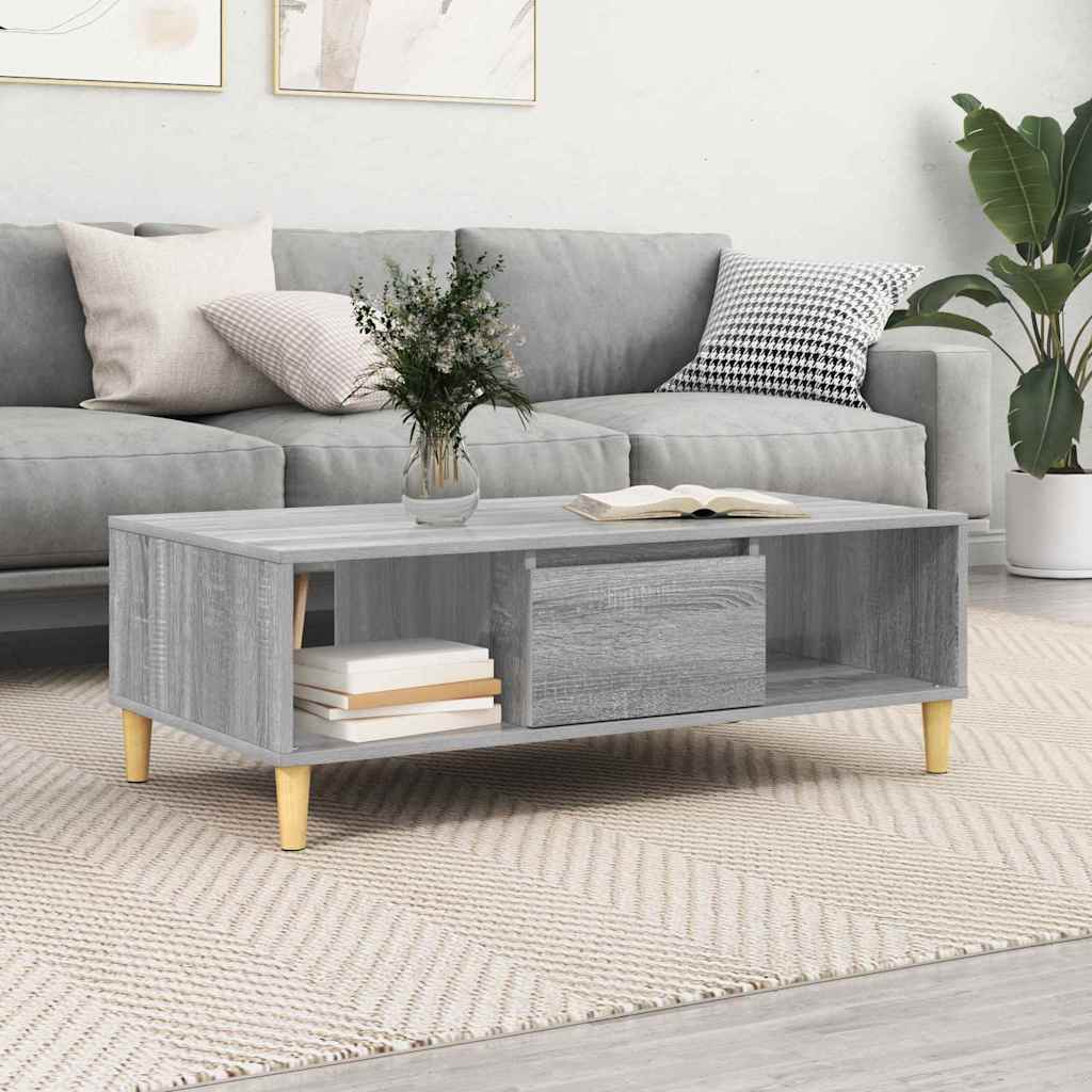 vidaXL Couchtisch Graues Sonoma 102 x 55 x 35 cm Holzwerkstoff
