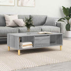 vidaXL Couchtisch Graues Sonoma 102 x 55 x 35 cm Holzwerkstoff