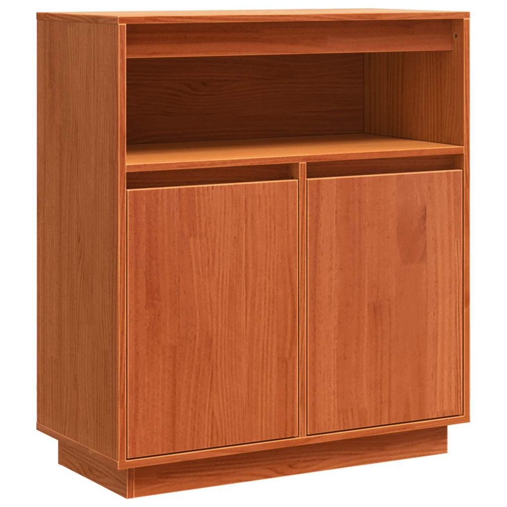 vidaXL Sideboard Wachsbraun 70 x 34 x 80 cm Massives Kiefernholz