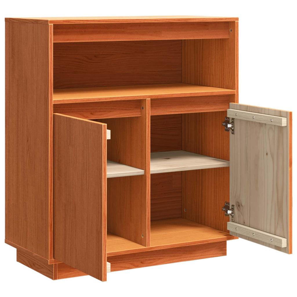 vidaXL Sideboard Wachsbraun 70 x 34 x 80 cm Massives Kiefernholz