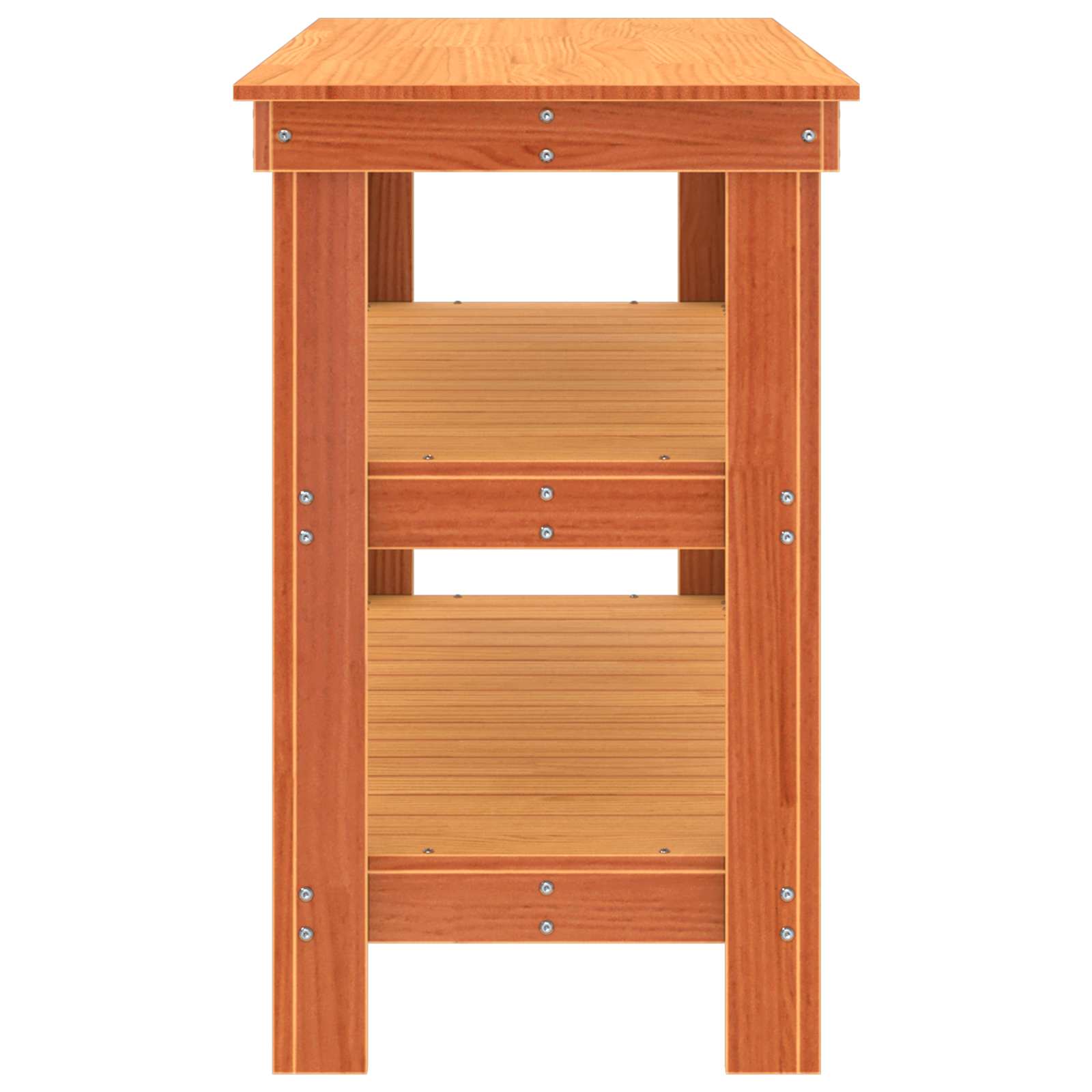 vidaXL Werkbank Wachsbraun 110,5 x 50 x 80 cm Massivholz Kiefer