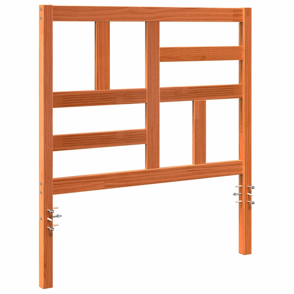 vidaXL Bettkopfteil Wachsbraun 80,5 x 4 x 104 cm Massives Kiefernholz