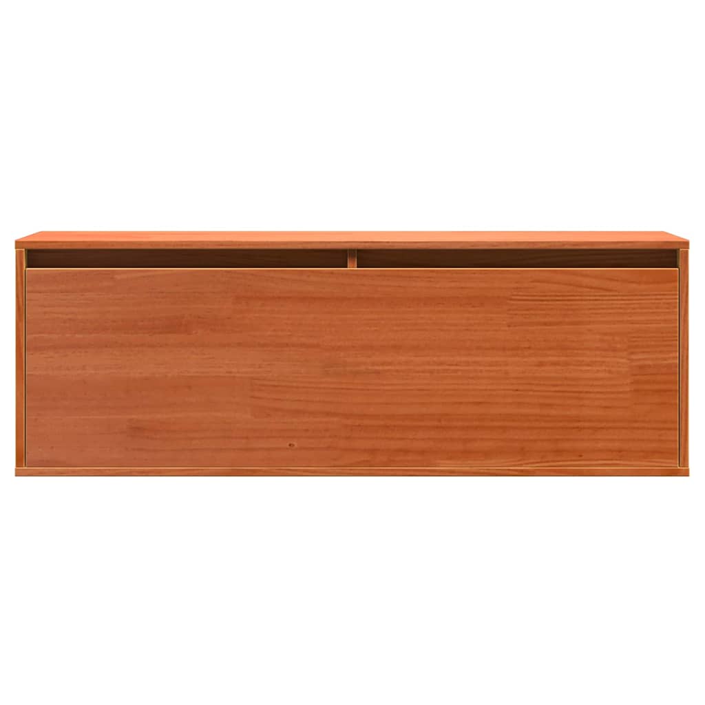 vidaXL Wandschrank Wachsbraun 100 x 30 x 35 cm Massives Kiefernholz