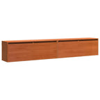 vidaXL Wandschrank mit Regal mit Tür Wachsbraun Massives Kiefernholz
