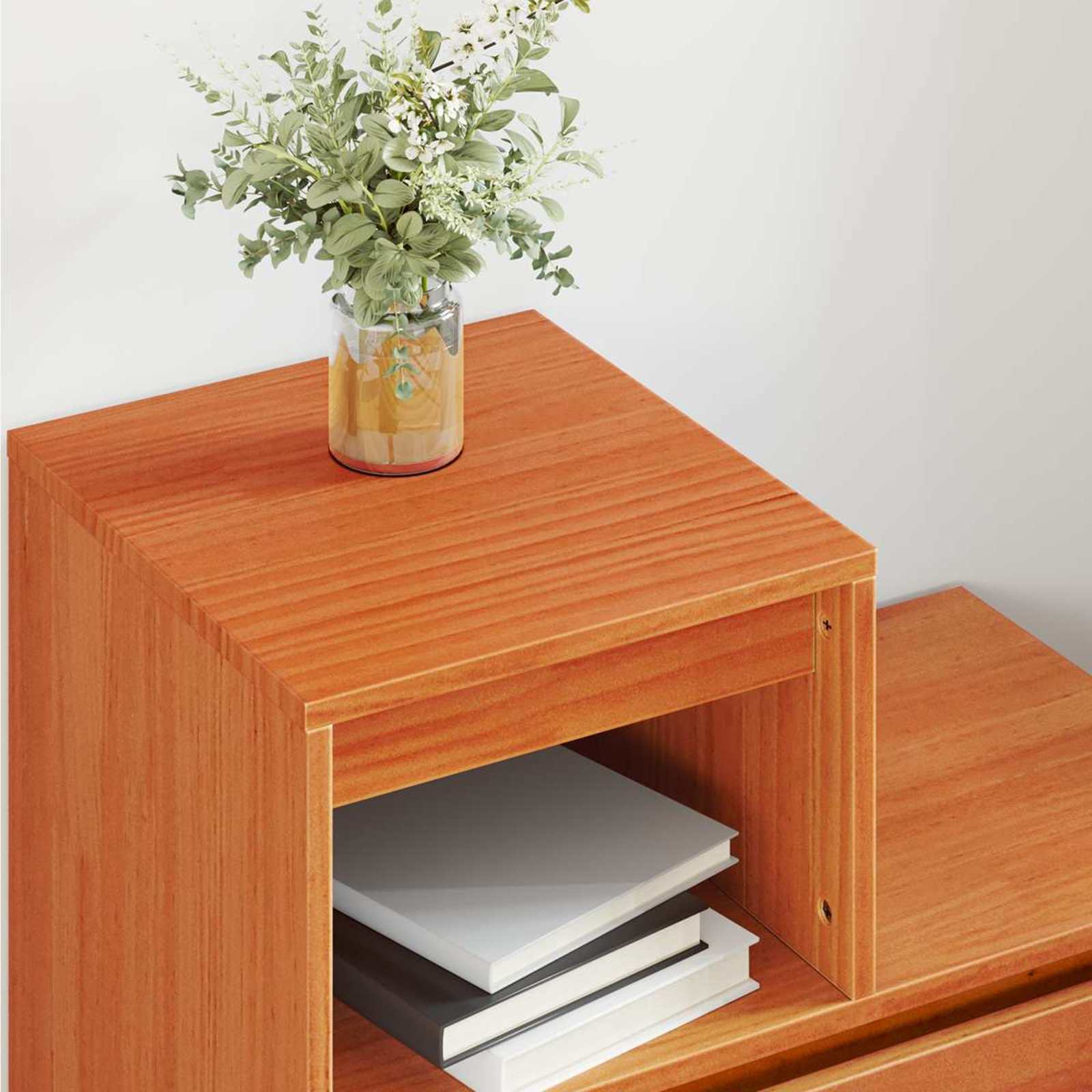vidaXL Nachttisch 2 pcs Wachsbraun 60 x 34 x 51 cm Holzwerkstoff